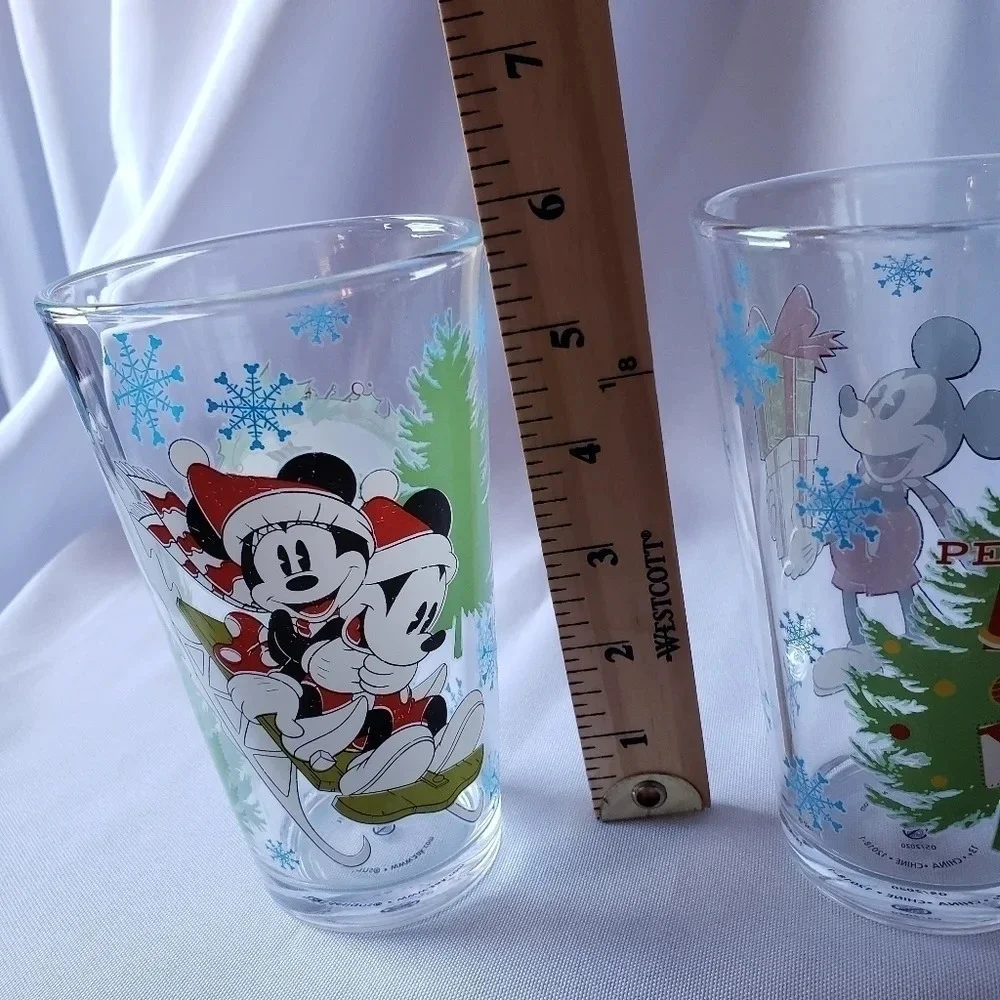 Zak!DISNEY MICKEY & MINNIE MOUSE PINT GLASSWARE SET 16OZ